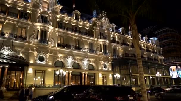 Hotel Paris Монте Карло Престижный Дворец Площади Казино Монте Карло — стоковое видео