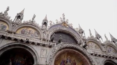 Cathedral of Saint Mark. The Cathedral of Venice, a rare example of Byzantine architecture in Western Europe. Saint Mark's Square, next to the Doge's Palace. Cathedral decorated with mosaics