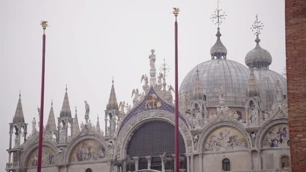 Cathedral Saint Mark Cathedral Venice Rare Example Byzantine Architecture Western — Stock videók