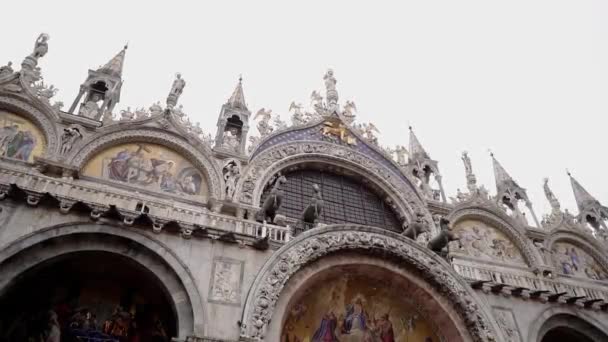 Cathedral Saint Mark Cathedral Venice Rare Example Byzantine Architecture Western — Wideo stockowe