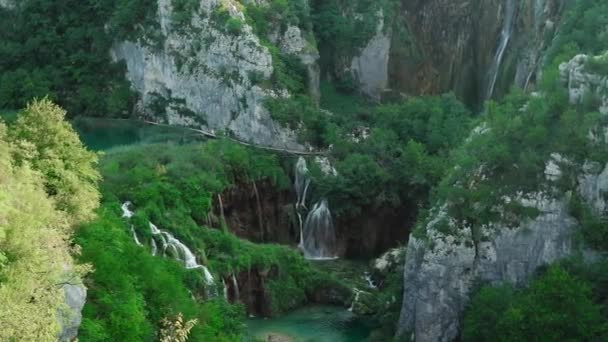 크로아티아의 플리트 플리트비체 호수를 탄산칼슘 함유량 높습니다 크로아티아 폭포와 석회암 — 비디오