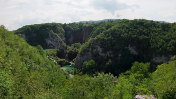 Národní Park Plitvická Jezera Chorvatsku Rezervujte Plitvická Jezera Vysoký Obsah — Stock video