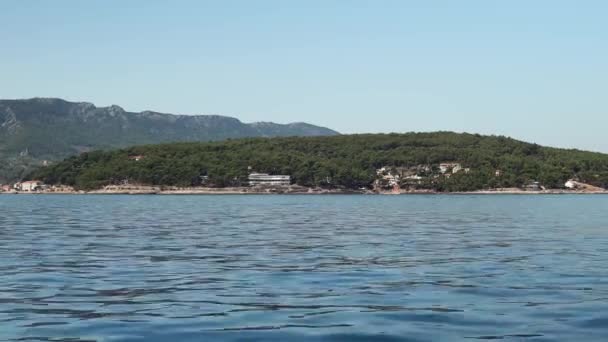 Paseos Barco Las Cercanas Islas Paklin Croacia Islas Croacia Gente — Vídeo de stock