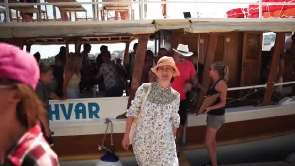 Insel Hvar Kroatien Kroatische Ferieninsel Der Adria Böschung Der Insel — Stockvideo