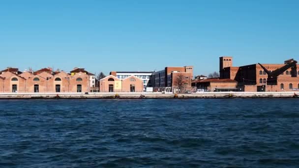 Giudecca Island Venice Italy Fashionable Art District Island Venice Largest — Stock Video