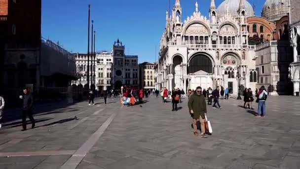 Kathedraal Van San Marco Kathedraal Van Venetië Een Zeldzaam Voorbeeld — Stockvideo