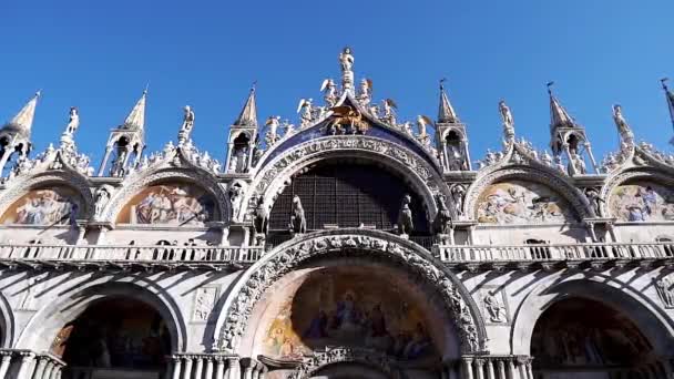 Katedrála Svatého Marka Benátská Katedrála Vzácný Příklad Byzantské Architektury Západní — Stock video