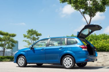 Hong Kong, Çin 10 Ekim 2022: Toyota Corolla 2022 Test Sürüşü 10 Ekim 2022, Hong Kong.