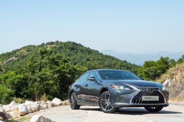 Hong Kong, Çin 12 Ekim 2022 Lexus ES300h 2022 Test Sürüşü Günü 12 Ekim 2022, Hong Kong.