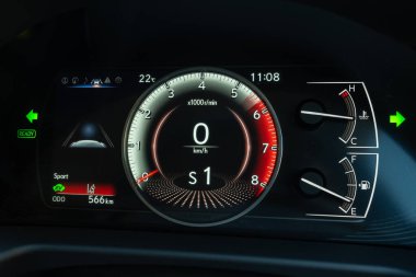 Hong Kong, Çin 12 Ekim 2022 Lexus ES300h 2022 Konsol 12 Ekim 2022, Hong Kong.