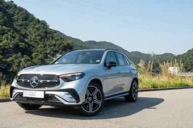 Hong Kong, Çin 15 Ocak 2023 Mercedes-Benz GLS SUV 2023 Test sürüşü 15 Ocak 2023, Hong Kong.