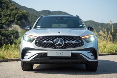 Hong Kong, Çin 15 Ocak 2023 Mercedes-Benz GLS SUV 2023 Test sürüşü 15 Ocak 2023, Hong Kong.