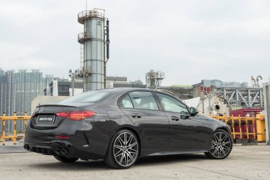 Hong Kong, Çin 15 Ocak 2023 Mercedes-AMG C43 2023 Test sürüşü 15 Ocak 2023, Hong Kong.