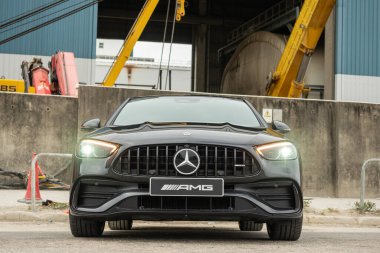 Hong Kong, Çin 15 Ocak 2023 Mercedes-AMG C43 2023 Test sürüşü 15 Ocak 2023, Hong Kong.