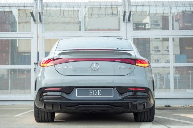 Hong Kong, Çin 15 Ocak 2023 Mercedes-AMG EQE 53 2023 Test Sürüşü Günü 15 Ocak 2023, Hong Kong.