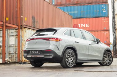 Hong Kong, Çin 15 Ocak 2023 Mercedes-Benz GLS SUV 2023 Test sürüşü 15 Ocak 2023, Hong Kong.