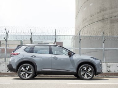 Hong Kong, Çin 1 Ağustos 2023 Nissan X-Trail e-Power SUV 2023 Test Sürüşü Günü 1 Ağustos 2023, Hong Kong.