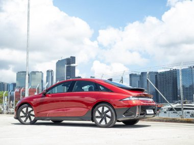 Hong Kong, Çin 18 Eylül 2023: Hyundai IONIQ 6 2023 Test Sürüşü Günü 18 Eylül 2023.