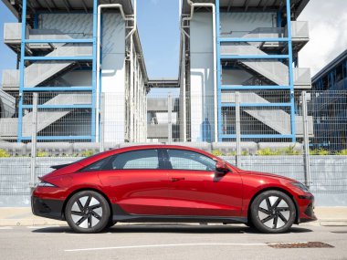 Hong Kong, Çin 18 Eylül 2023: Hyundai IONIQ 6 2023 Test Sürüşü Günü 18 Eylül 2023.