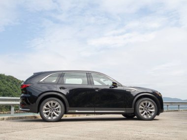Hong Kong, Çin 17 Ekim 2023 Mazda CX-90 SUV 2023 Test sürüşü Günü 17 Ekim 2023, Hong Kong.