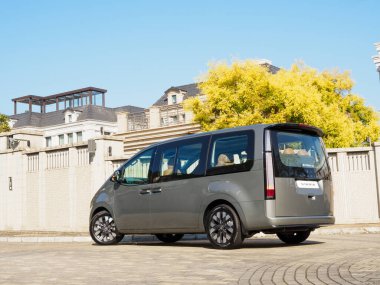 Hong Kong, Çin 21 Şubat 2024: Hong Kong 'da Hyundai Staria Test Günü 21 Şubat 2024 