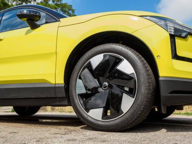 Hong Kong, Çin 21 Şubat 2024: Hong Kong 'da Volvo EX30 EV Test Günü 21 Şubat 2024 