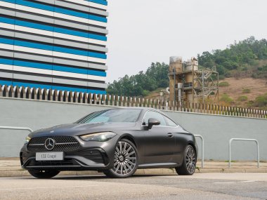 Hong Kong, Çin 8 Mart 2024: Mercedes-Benz CLE 300 2024 Hong Kong Test Sürüşü Günü 8 Mart 2024