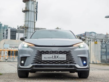 Hong Kong, Çin 22 Mayıs 2024: Lexus LBX Hybrid 2024 Test Sürüşü Günü 22 Mayıs 2024
