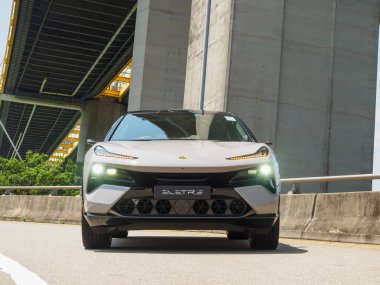 Hong Kong, Çin 14 Mayıs 2024: Lotus Eletre S 2024 Test Sürüşü 14 Mayıs 2024
