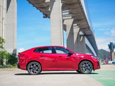 Hong Kong, Çin 28 Haziran 2024 BMW iX2 EV 2024 Test sürüşü 28 Haziran 2024, Hong Kong.