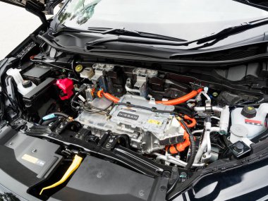 Hong Kong, Çin 29 Ekim 2024: Nissan ARIYA EV Motor Oct 29, 2024, Hong Kong.