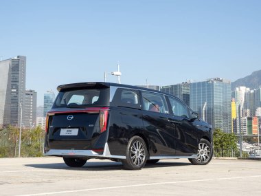 Hong Kong, Çin 2 Aralık 2024: GAC E9 PHEV Test Sürüşü Günü 2 Aralık 2024, Hong Kong.