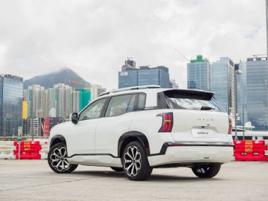 Hong Kong, Çin 2 Haziran 2025: AION V EV Test Sürüşü 2 Haziran 2025.