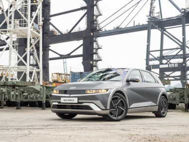Hong Kong, Çin 26 Mart 2025: Hyundai IONIQ 5 Test Sürüşü 26 Mart 2025, Hong Kong.