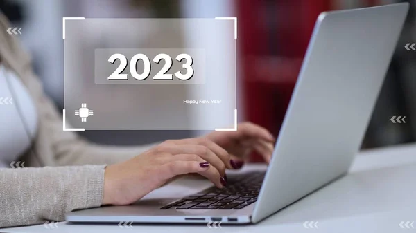 Новый 2023 Год Будущие Бизнес Технологические Компании Разрабатывают Инновационную Креативную — стоковое фото