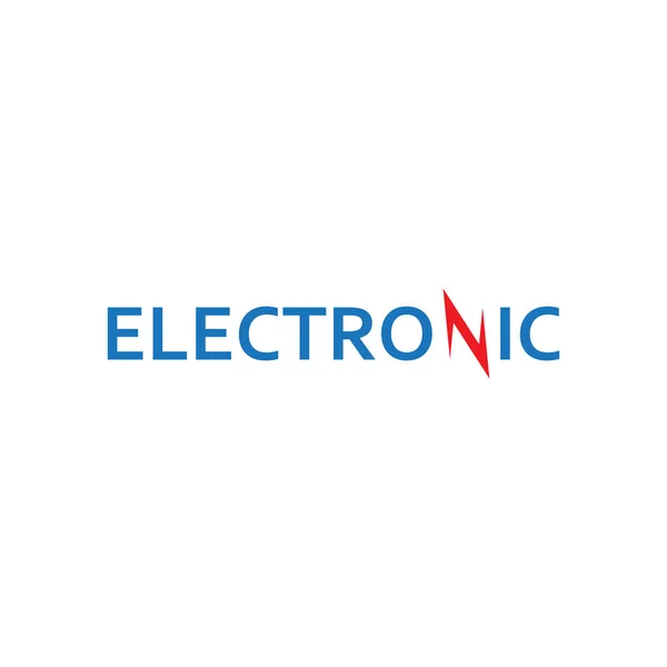 Roter Und Blauer Buchstabe Oder Elektronisches Vektor Art Logo Oder — Stockvektor
