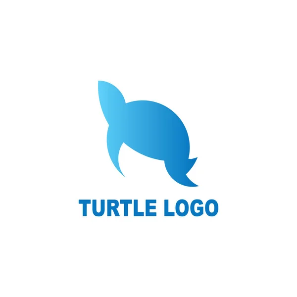 Eps10 Blå Vektor Sköldpadda Lutning Abstrakt Konst Logotyp Eller Ikon — Stock vektor