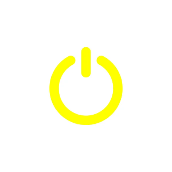 Белом Фоне Выделена Кнопка Включения Выключения Желтого Вектора Eps10 Включить — стоковый вектор