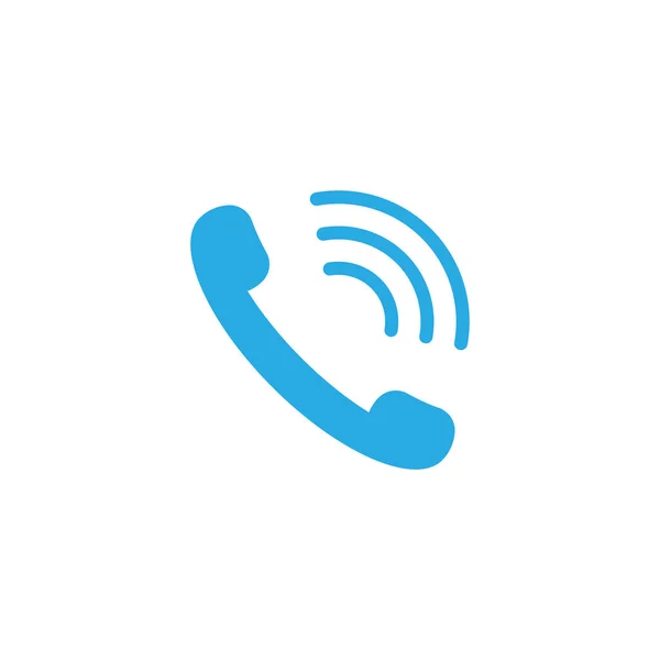 Eps10 Chamada Telefone Vetor Azul Ícone Abstrato Telefone Isolado Fundo — Vetor de Stock