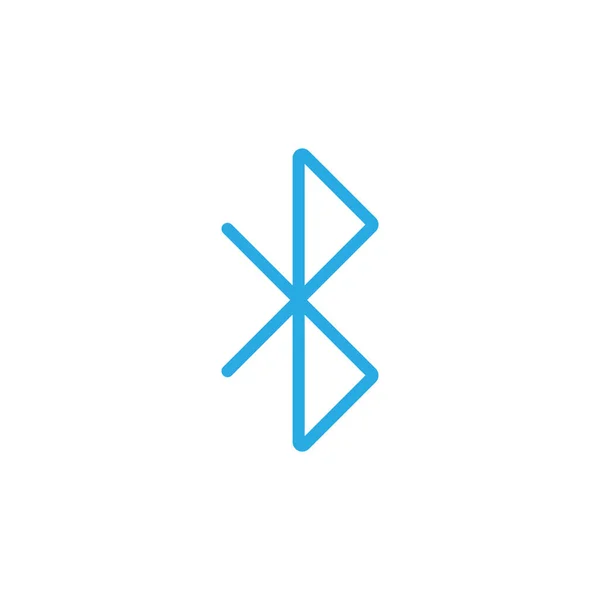 Eps10 Modrý Vektor Bluetooth Tlačítko Abstraktní Čára Art Ikona Izolované — Stockový vektor
