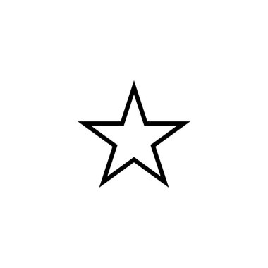 eps10 Yıldız çizgisi resim ikonu vektör çizim şablonu beyaz arkaplanda izole