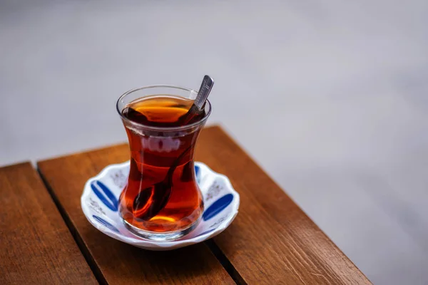 Turecka Herbata Tle Pojęcie Tureckiego Gorącego Napoju — Zdjęcie stockowe
