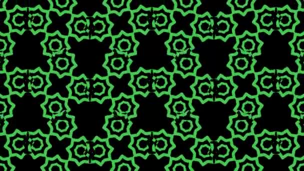 无缝几何装饰图案 循环的背景 Kaleidoscopic动态背景 — 图库视频影像