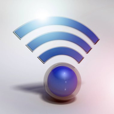 37 wifi simgesi. İzole edilmiş.