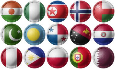 Flag National Circular icons.