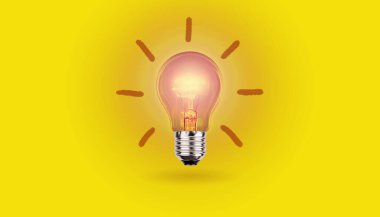 Kapak için beyin fırtınası tanımlayan ampul görüntüsünü çıkart.