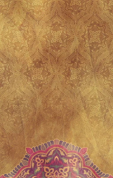 Vertical banner with textures of old stucco wall of ornament detail.