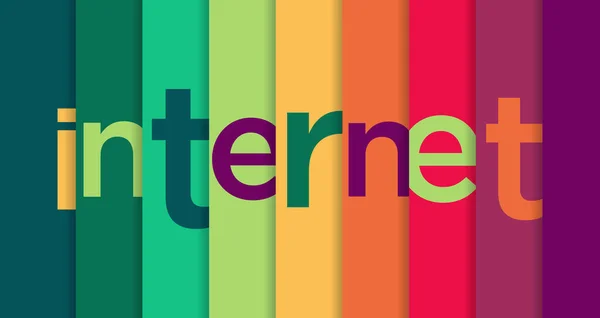 Technologie Schrift Internet Schreibkonzept Farbenfroher Hintergrund — Stockvektor