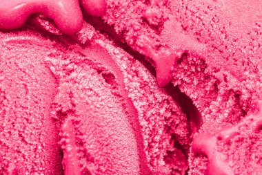Pembe dondurma makro fotoğraf arkaplan resmi. Tatlı arkaplan resmi. İştah açıcı yemek konsepti.