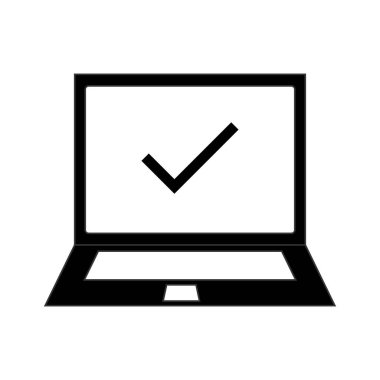 Kontrol listesi olan bilgisayar veya dizüstü simgesi